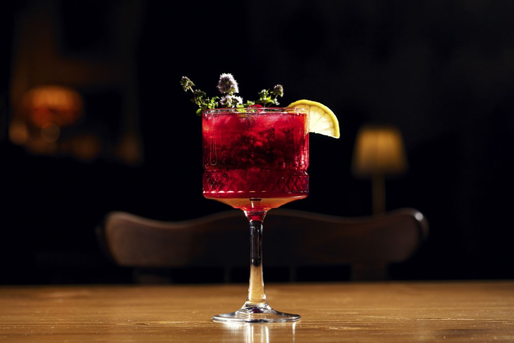 Homemade raspberry lemonade